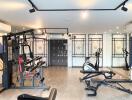 Modern gym with exercise equipment