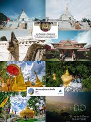 collage of different temples and sacred buildings