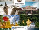 collage of different temples and sacred buildings