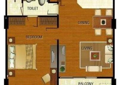 1-BR Apt. near MRT Queen Sirikit National Convention Centre