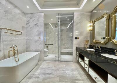Luxurious bathroom with modern fixtures