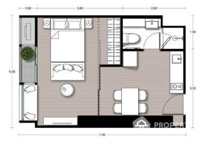 1-BR Condo at Noble Form Thonglor near BTS Thong Lor