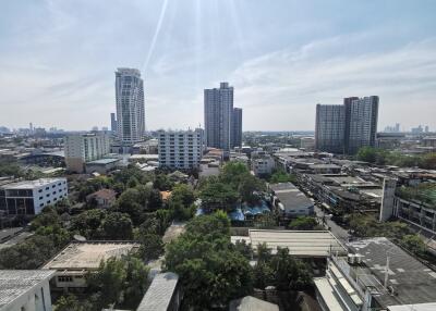 View of city skyline and buildings