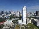 City skyline with modern buildings and clear sky