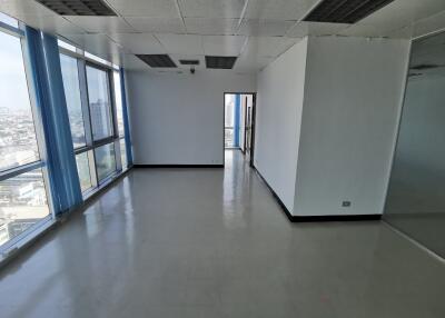 empty office space with large windows