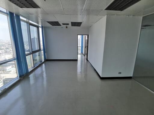 empty office space with large windows