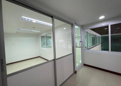 Modern office space with glass walls