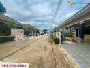 Street view of modern residential houses