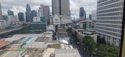 View of the city from a high-rise building