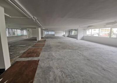 Spacious empty commercial space with large windows