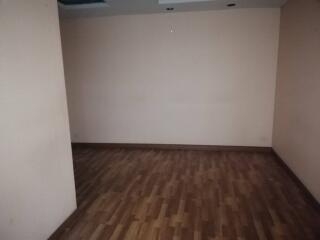 Empty living room with wooden flooring