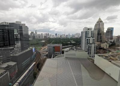 City skyline view from an office or high-rise building