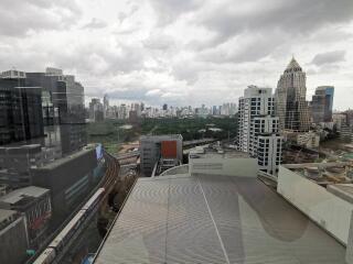 City skyline view from an office or high-rise building