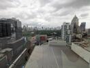 City skyline view from an office or high-rise building