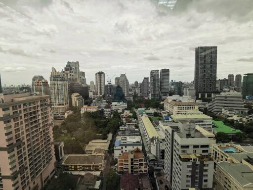 Cityscape view of modern high-rise buildings