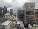 View of city buildings including Crowne Plaza