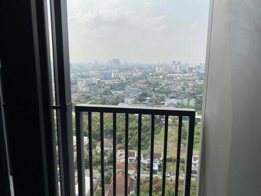 Balcony with city view