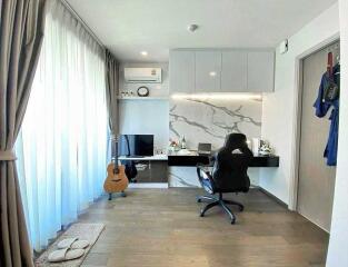 modern home office with desk and chair