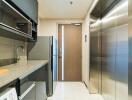 Modern kitchen with elevator access