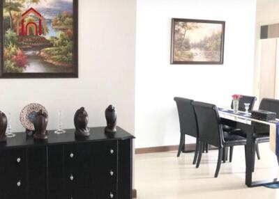 Dining area with art and decor