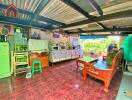 Spacious kitchen with dining area