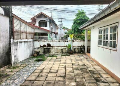 Outdoor patio area in a residential property