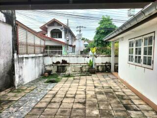 Outdoor patio area in a residential property