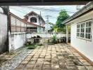 Outdoor patio area in a residential property