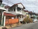 Exterior view of a row of residential houses