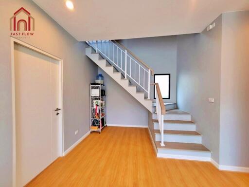 modern living space with staircase