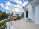 Balcony with outdoor furniture and scenic view