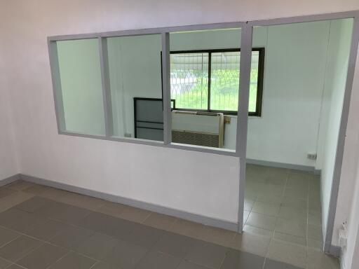 Empty office space with a partition wall