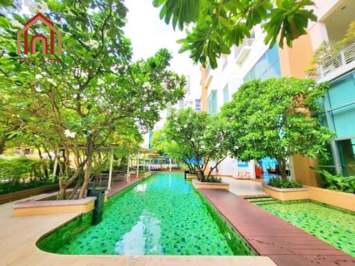 outdoor pool area of a residential building