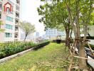 Outdoor garden space in residential building