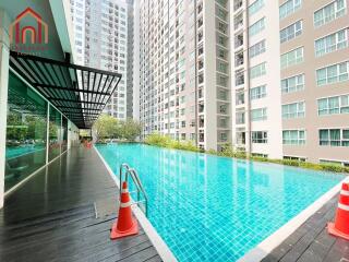 Modern residential building with swimming pool