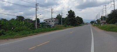 View of the road and houses