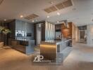 Modern kitchen with high-end appliances and sleek design