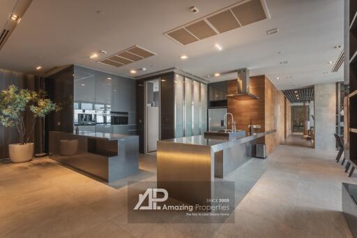 Modern kitchen with high-end appliances and sleek design