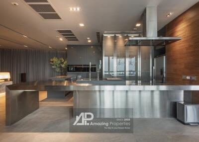 Modern kitchen with sleek stainless-steel design