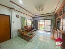 Spacious living room with natural light