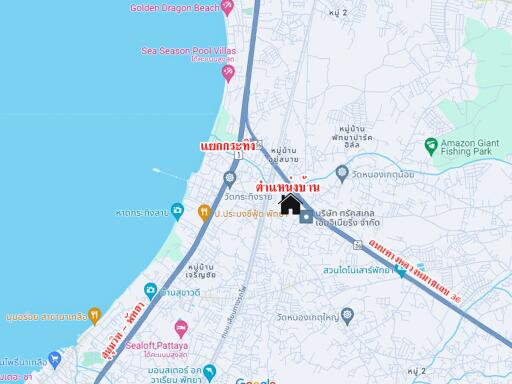 Map showing the location of property in proximity to beaches, restaurants, and other landmarks.