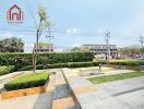 Outdoor common area with greenery