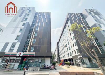 Front view of a residential complex with multiple floors