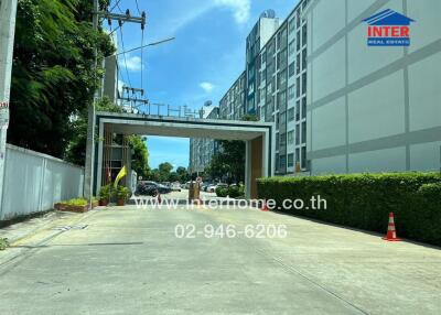 Entrance to a residential building with clear address details