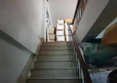 Indoor staircase with boxes