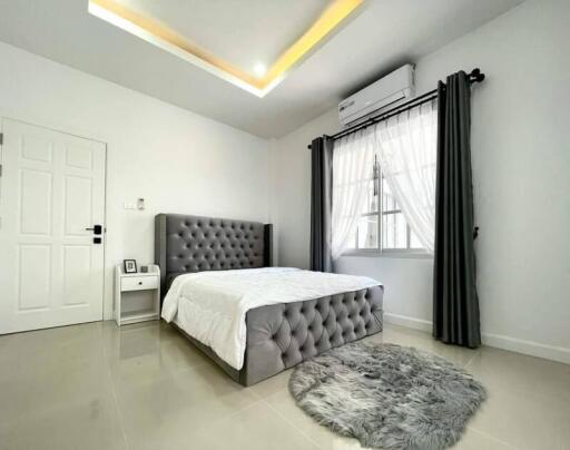 Modern bedroom with stylish decor