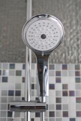 Close-up of a modern showerhead