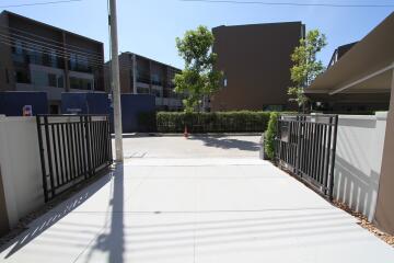 Gated driveway with entrance view