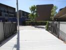 Gated driveway with entrance view