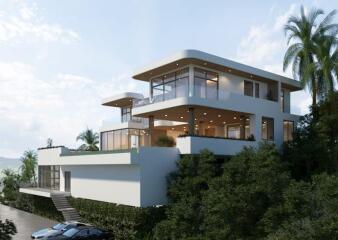 Amazing 4 bedroom sea-view villa for sale in Koh Samui